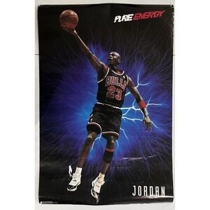 Michael Jordan Poster Chicago Bulls 23x35 Vintage 1996 Jordan 11 Concord NBA 90s
